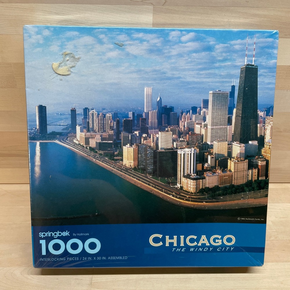 Vintage 1992 Springbok Chicago The Windy City 1000 Piece Jigsaw Puzzle PZL6167